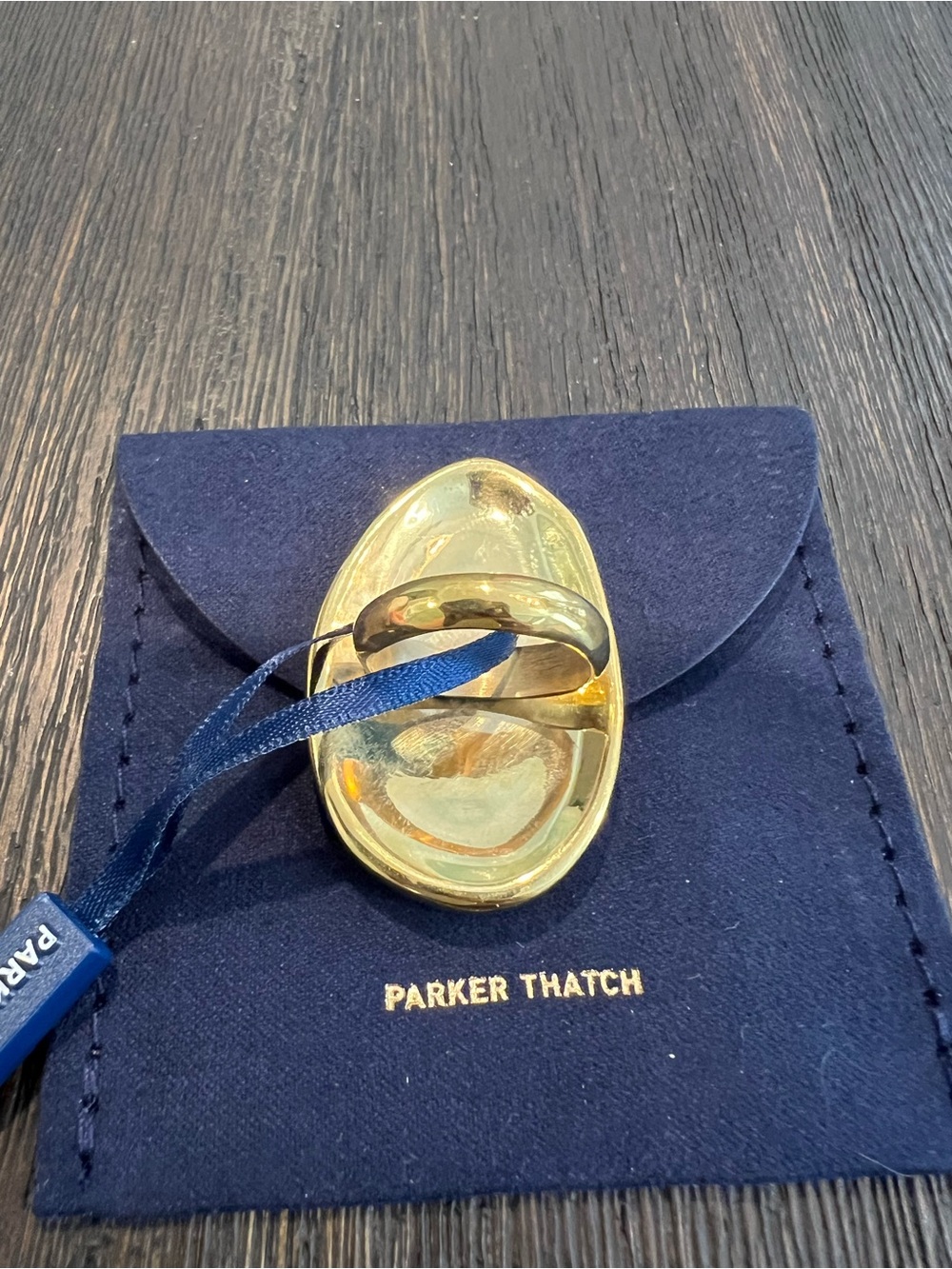 NWT Parker Thatch Long Sculptural Pebble Ring Size 7 - Picture 4 of 8